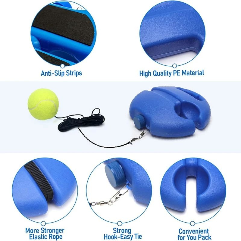 Tennis Rebound Ball Trainer for Solo Practice and Indoor Training