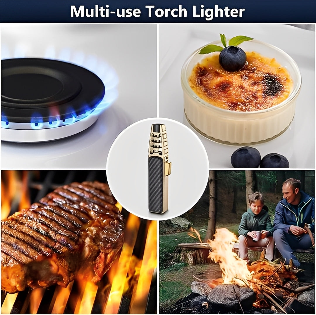Windproof Torch Lighter Refillable for Outdoor Use