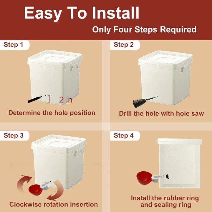 10 Pcs Chicken Waterer, High Quality Farm Supply Kit