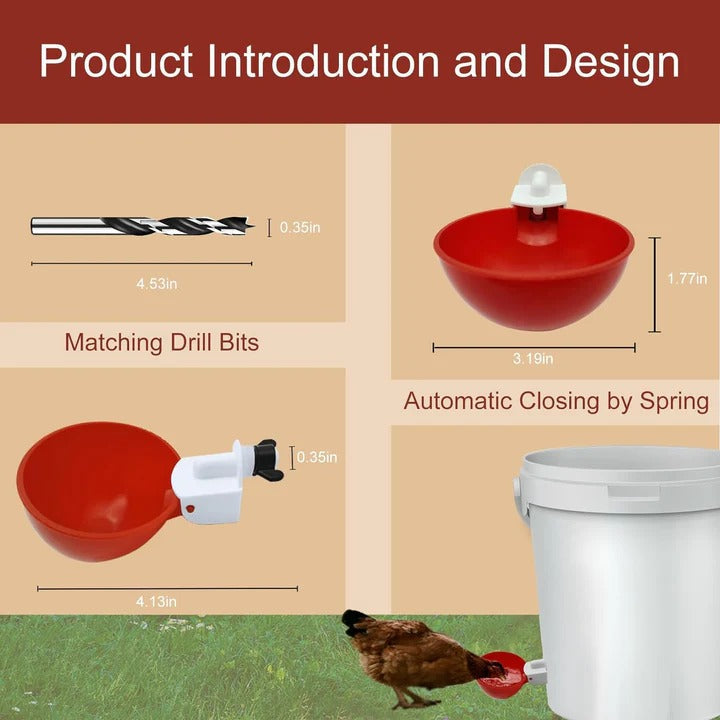 10 Pcs Chicken Waterer, High Quality Farm Supply Kit