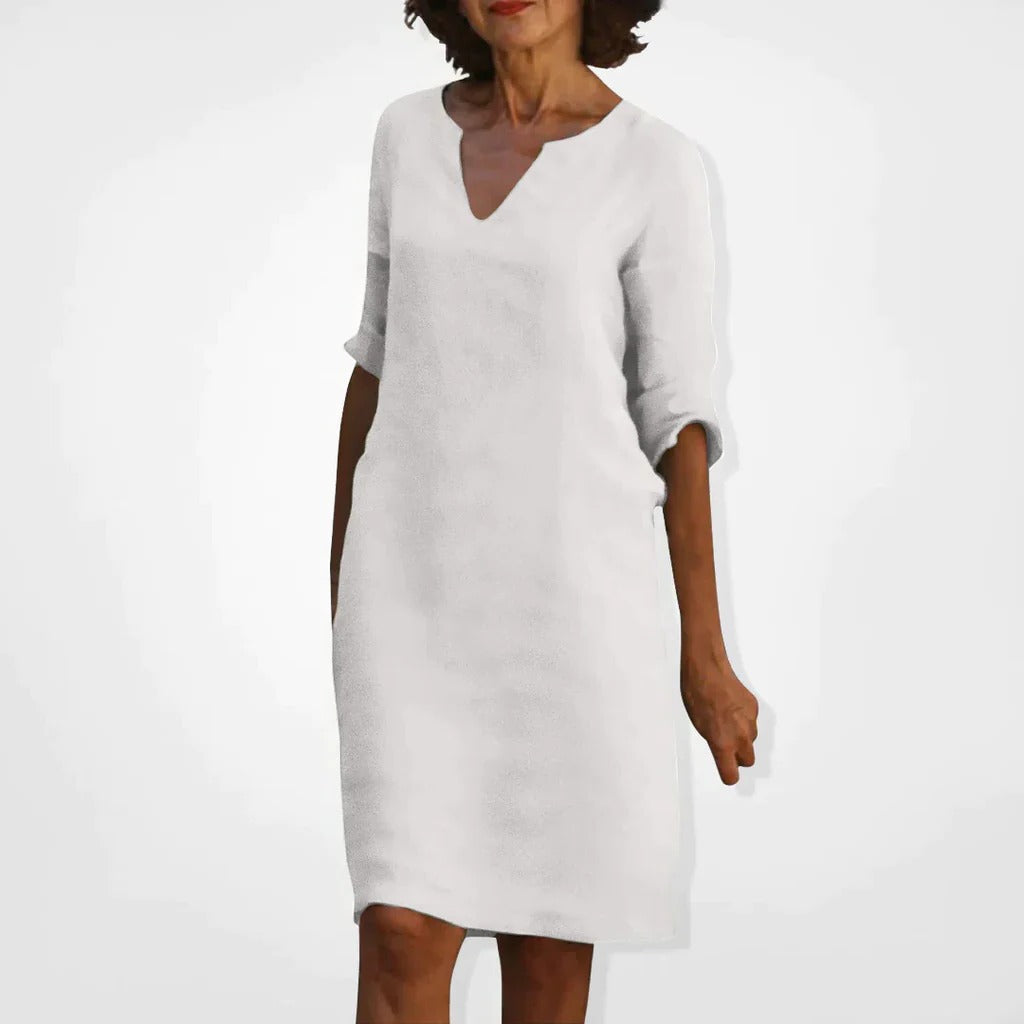Summer Dress With V-Neck