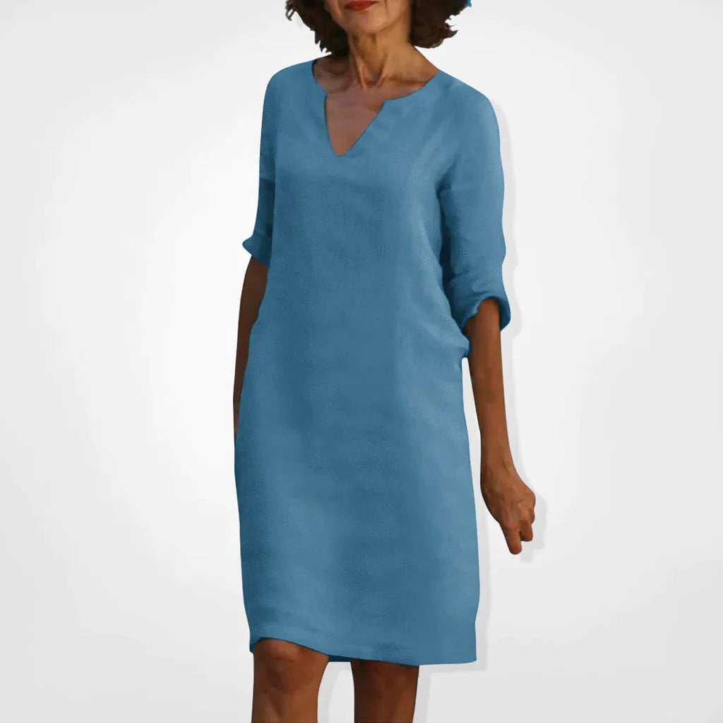Summer Dress With V-Neck