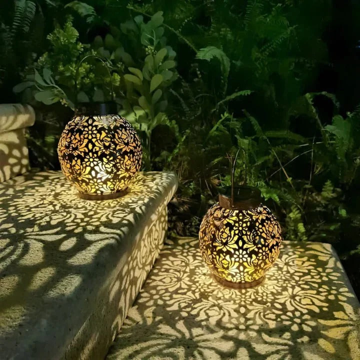 Weatherproof Solar-Powered LED Pendant Light for Outdoor Use