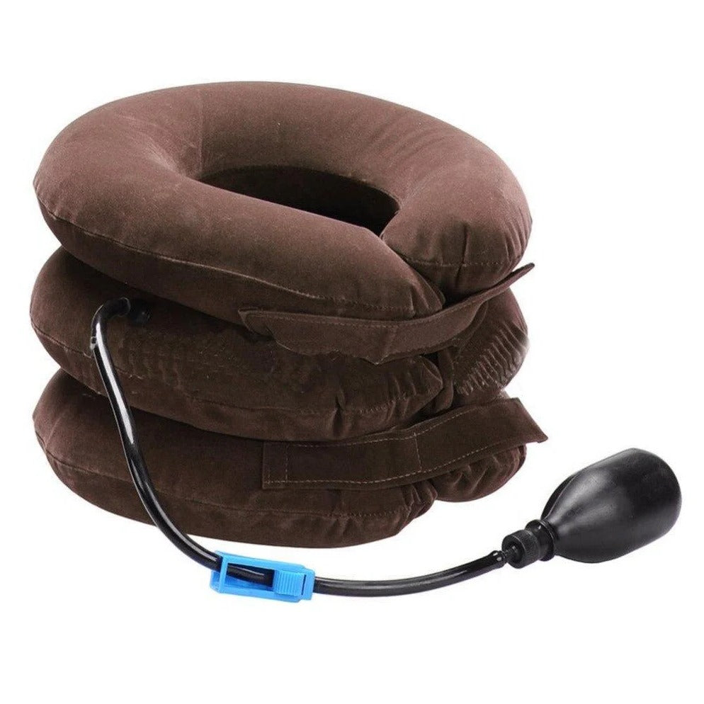 Three Layers Cervical Neck Traction Inflatable Pillow