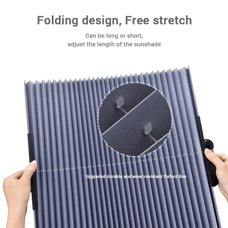 Retractable Car Windshield Sunshade Curtain Set