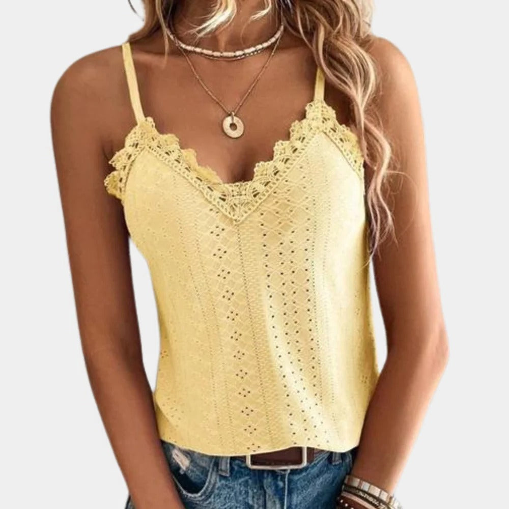 Stylish Women's Top With V-neck