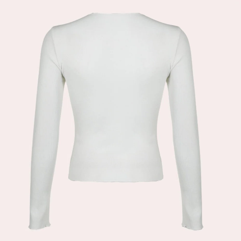 Simple Long Sleeve Women's Top