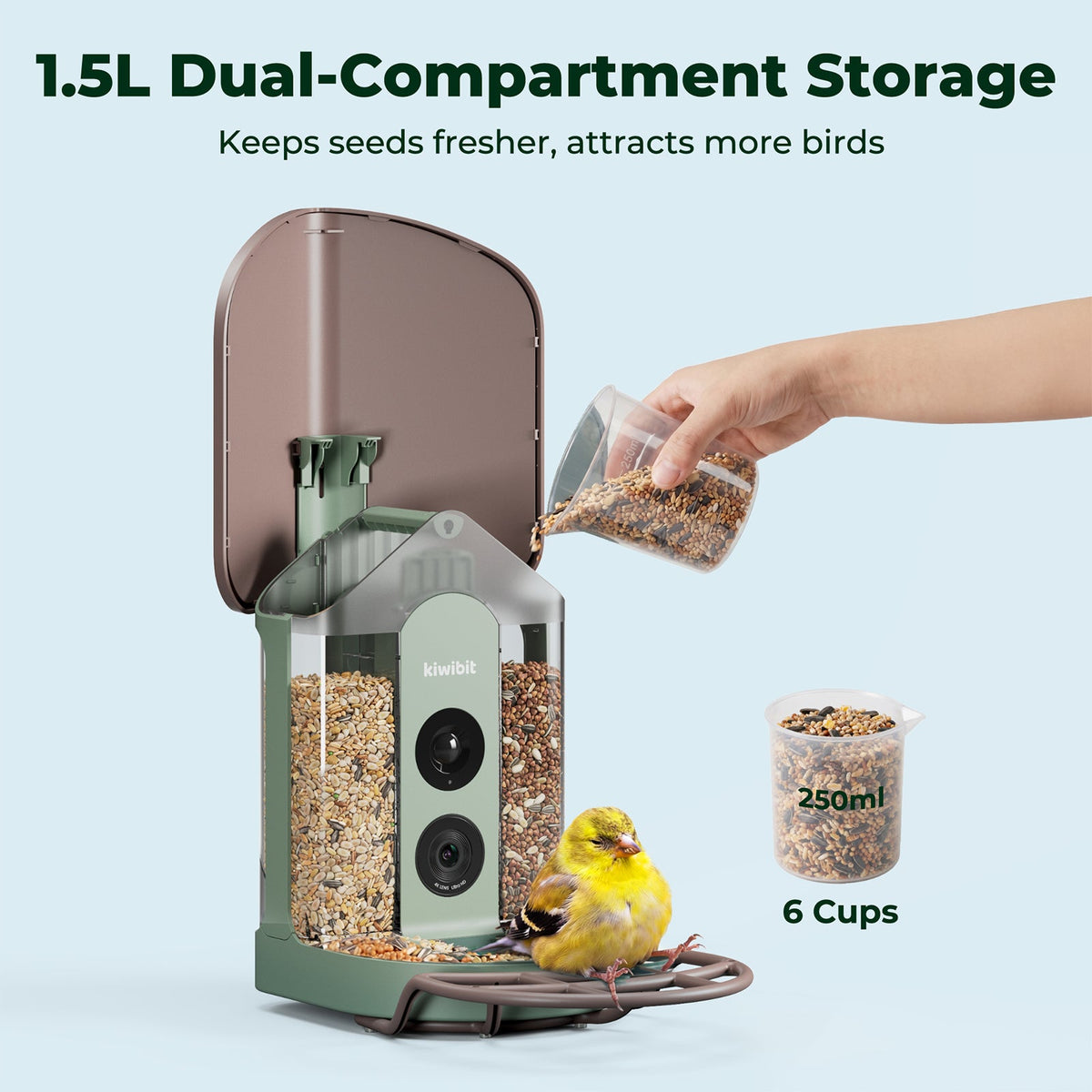 Bird Feeder 2 4K AI Camera with Solar Panel (Lifetime AI Included)
