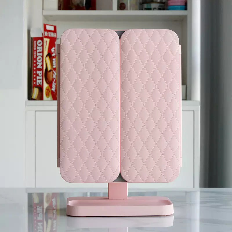 Vanity Mirror with LED Light and 2x 3x Magnification, Rechargeable Battery