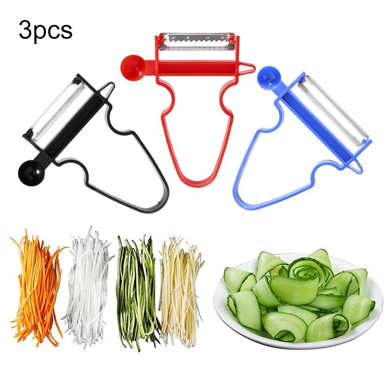 Vegetable Peeler Set with Serrated, Y-Style and Julienne Blades, Ergonomic Handle