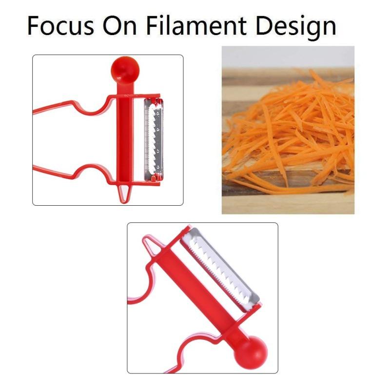 Vegetable Peeler Set with Serrated, Y-Style and Julienne Blades, Ergonomic Handle