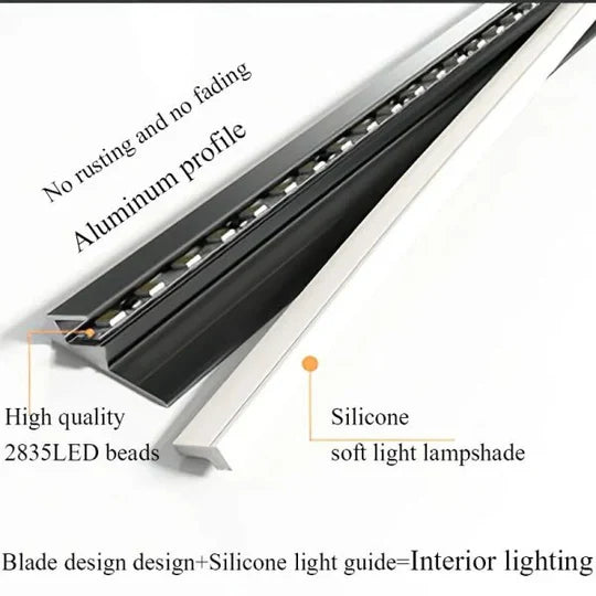 Sleek 45 Degree LED Light Bars for Hidden Under Cabinet Illumination