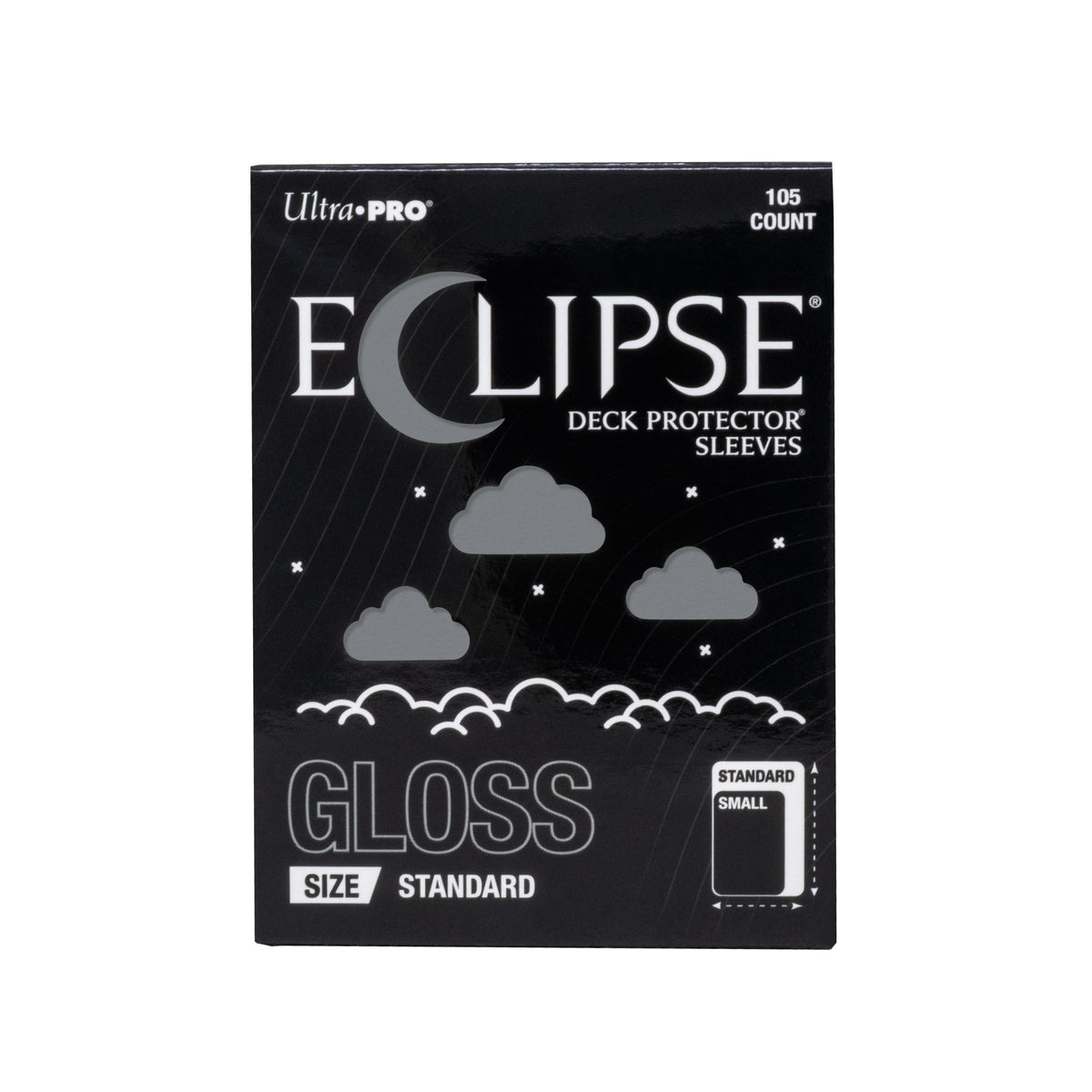 Ultra Pro Eclipse Gloss Smoke Grey Standard Deck Protector Sleeves 105CT – Opaque, Split-Resistant Card Sleeves for Trading Cards, TCG, Card Games & Collectible Card Deck Protection (PRE-ORDER AUGUST)