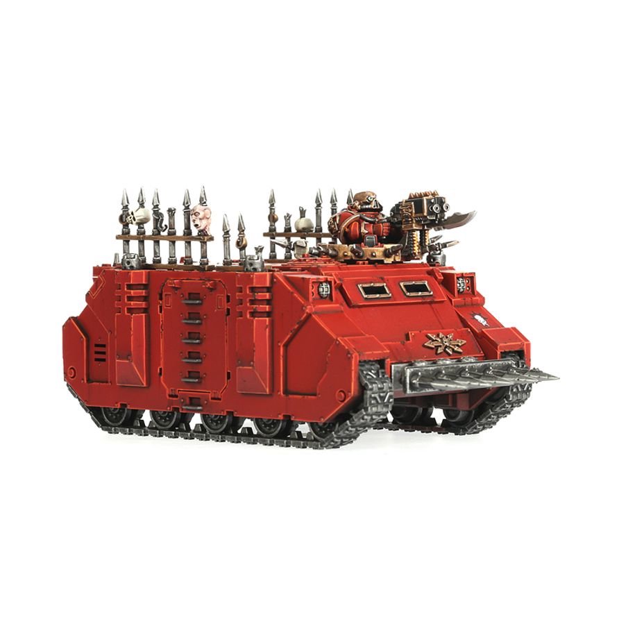 Warhammer 40,000 Chaos Rhino Chaos Space Marines Chaos Rhino Vehicle Kit for Warhammer 40K – Customizable Plastic Transport with Weapon & Cosmetic Options, Unpainted Miniature Model