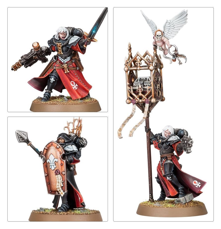 Warhammer 40K Combat Patrol Adepta Sororitas Army Set – 27 Multipart Plastic Miniatures, Sisters of Battle Warhammer 40,000 Starter & Expansion Box with Canoness and Celestian Sacresants