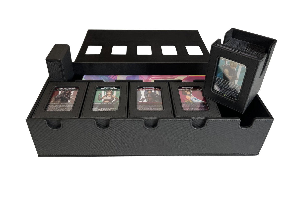 TopDeck Duelist Box Card Storage Case Holds 5 Deck Boxes Playmat Dice Trading Card Organizer