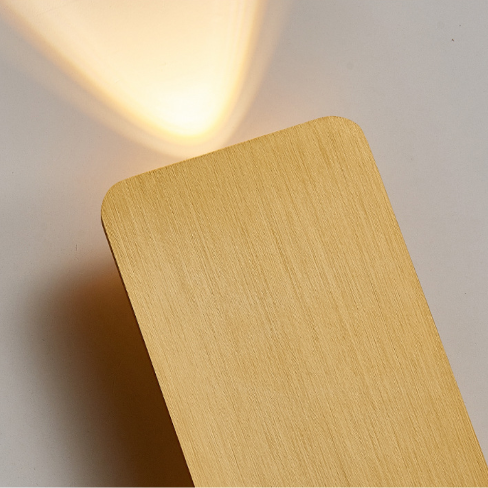 Square Wall Lamp with Geometric Design and Metal Construction, Multiple Finishes