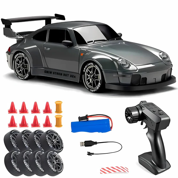 Retro Drift Master – 4WD RC Car with LED Lights