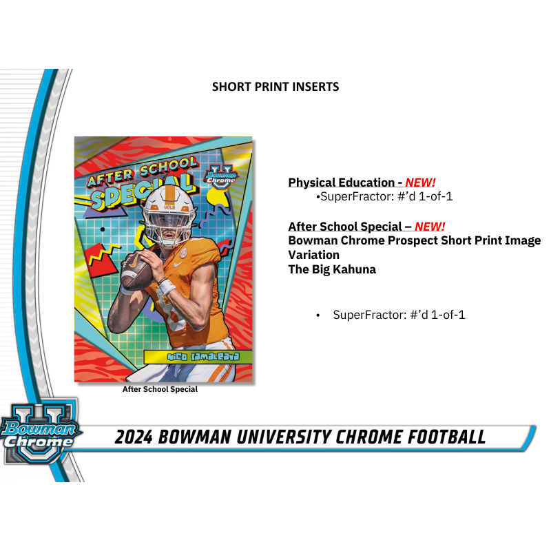 2024 Bowman University Chrome Football Jumbo Box